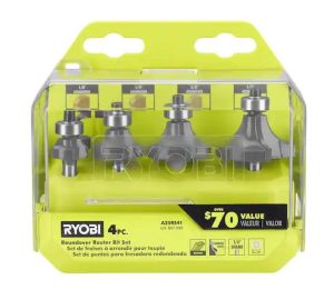 4PC ROUNDOVER ROUTER BIT SET