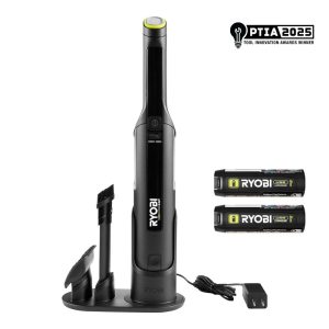 USB Lithium HP Compact Hand Vacuum Cleaner Kit with (2) USB Lithium 2.0 Ah Batteries and Charger