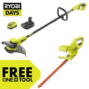 18V ONE+ 13" STRING TRIMMER/EDGER KIT WITH FREE 18V ONE+ 18" HEDGE TRIMMER