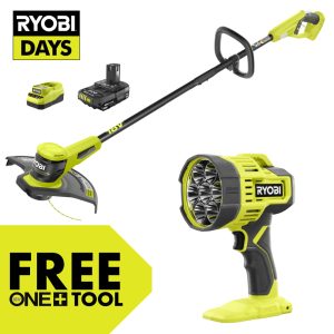 18V ONE+ 13" STRING TRIMMER/EDGER KIT WITH FREE 18V ONE+ LED SPOTLIGHT