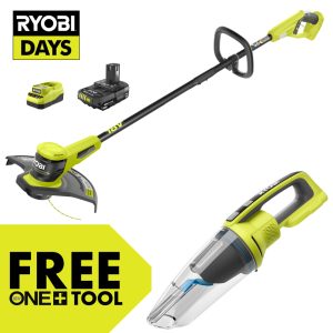 18V ONE+ 13" STRING TRIMMER/EDGER KIT WITH FREE 18V ONE+ WET/DRY HAND VACUUM