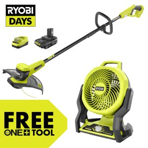 18V ONE+ 13" STRING TRIMMER/EDGER KIT WITH FREE 18V ONE+ HYBRID 7.5" FAN