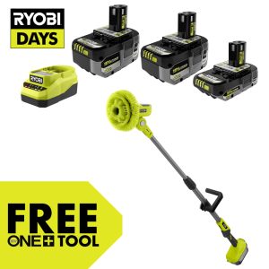 18V ONE+ LITHIUM HIGH PERFORMANCE STARTER KIT WITH FREE 18V ONE+ VORTEX TELESCOPING POWER SCRUBBER