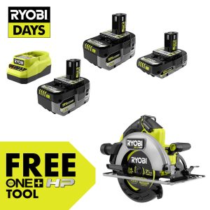 18V ONE+ LITHIUM HIGH PERFORMANCE STARTER KIT WITH FREE 18V ONE+ HP BRUSHLESS 7-1/4" CIRCULAR SAW