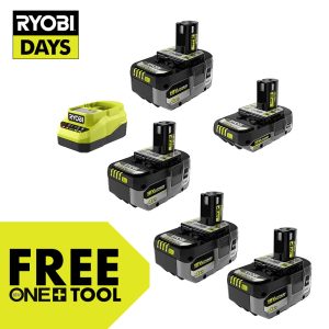 18V ONE+ LITHIUM HIGH PERFORMANCE STARTER KIT WITH (2) FREE 18V ONE+ 4Ah LITHIUM HIGH PERFORMANCE BATTERIES