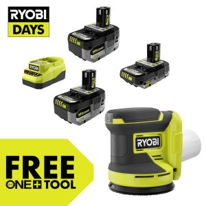 18V ONE+ LITHIUM HIGH PERFORMANCE STARTER KIT WITH FREE 18V ONE+ 5" RANDOM ORBIT SANDER