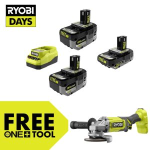 18V ONE+ LITHIUM HIGH PERFORMANCE STARTER KIT WITH FREE 18V ONE+ 4-1/2" ANGLE GRINDER