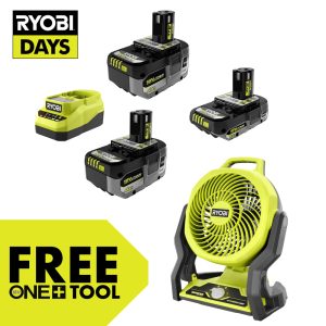 18V ONE+ LITHIUM HIGH PERFORMANCE STARTER KIT WITH FREE 18V ONE+ HYBRID 7.5" FAN
