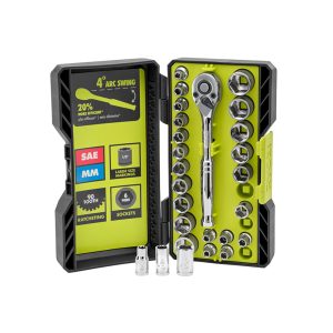 26 PC. 1/4" Drive Ratchet and Socket Set